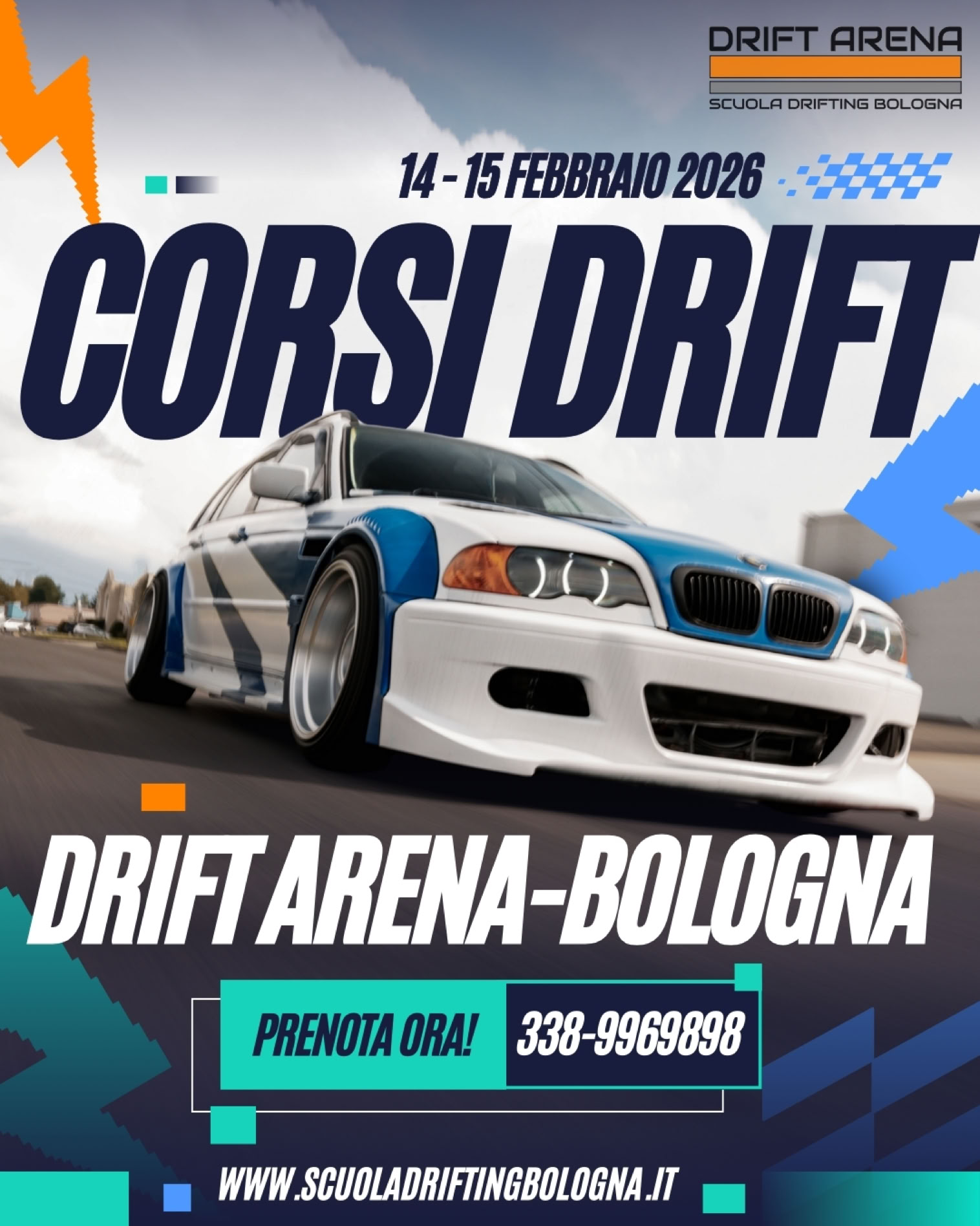 Corsi Drifting Febbraio 2026, Corso Drift con BMW, Academy, passione, coupon Voucher