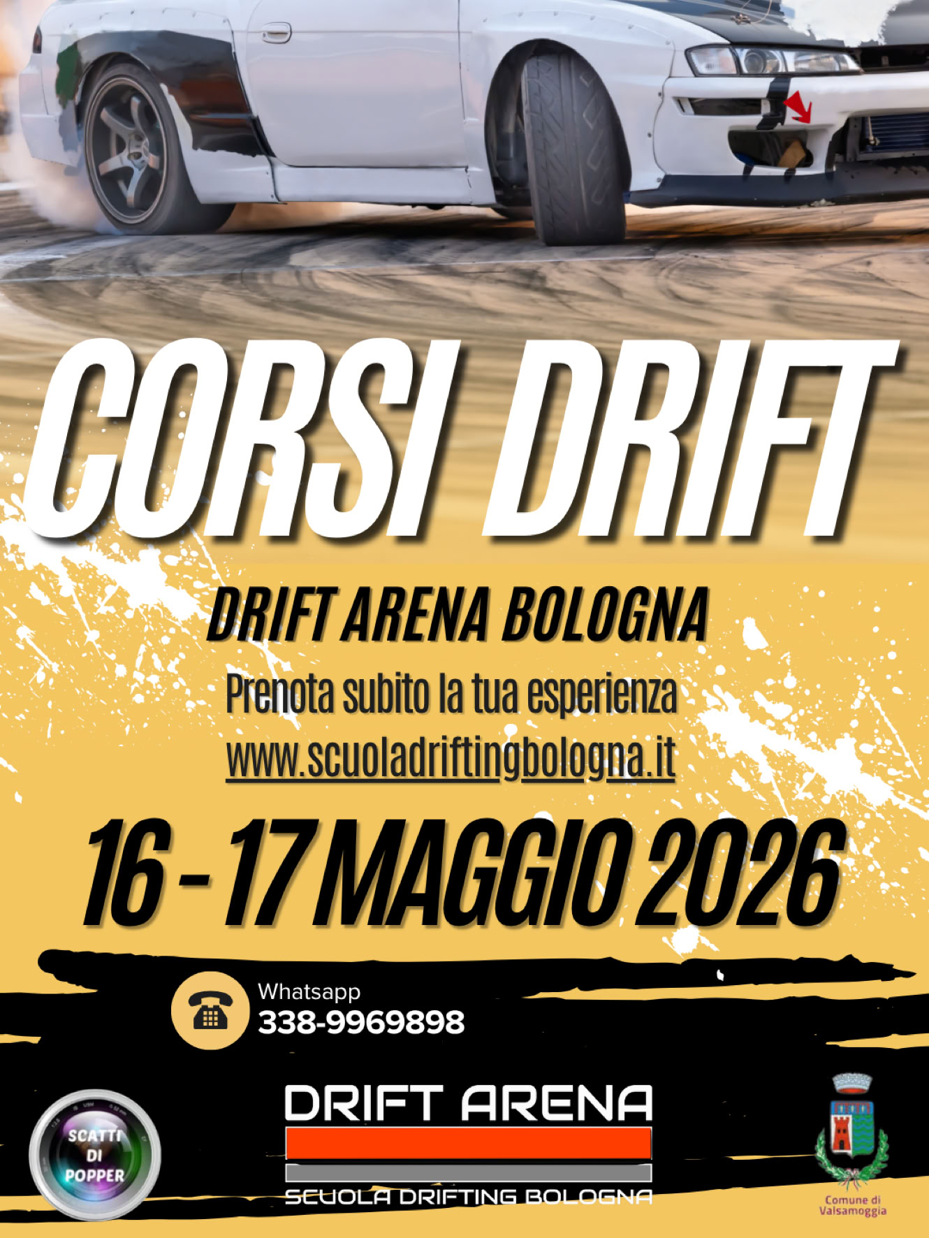 Scuola di drift a Bologna. Corsi di Aprile 2026