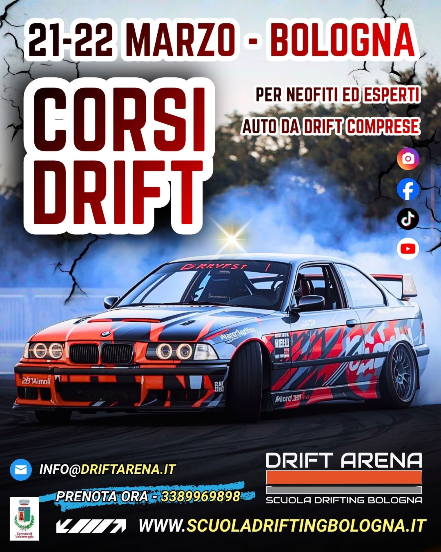 Corsi Drifting Febbraio 2026, Corso Drift con BMW, Academy, passione, coupon Voucher