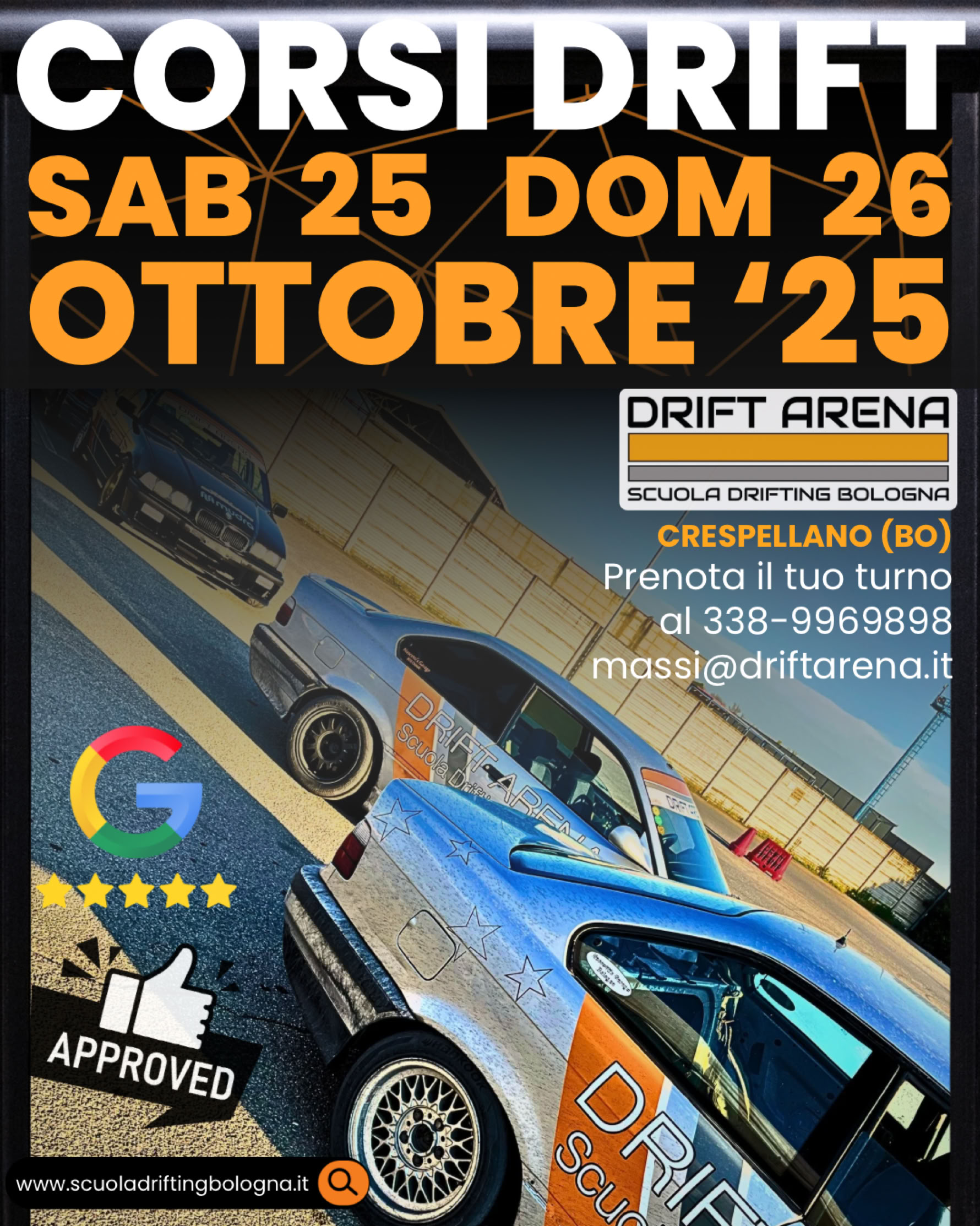 Corsi Drifting Giugno 2025, Corso Drift con BMW, Academy, passione, coupon Voucher