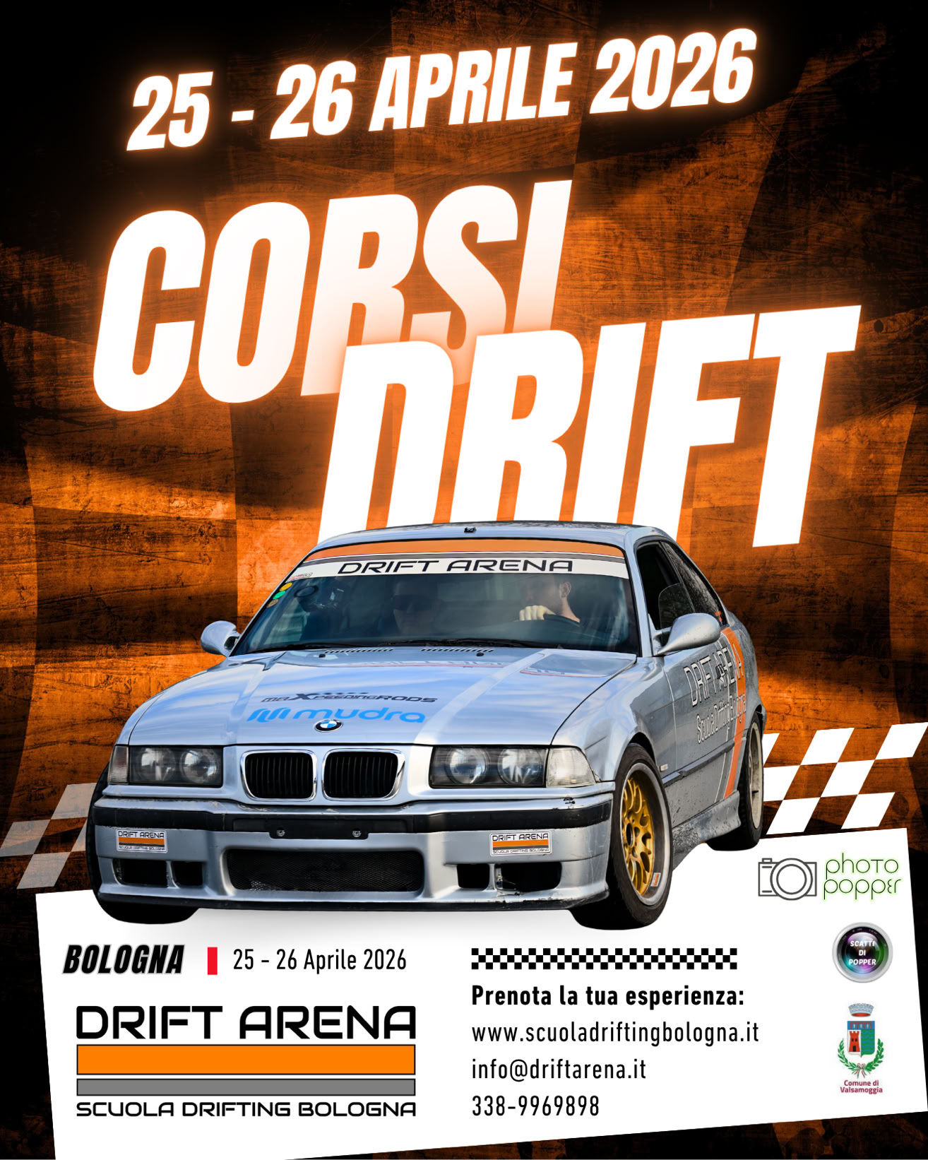 Scuola di drift a Bologna. Corsi di Aprile 2026