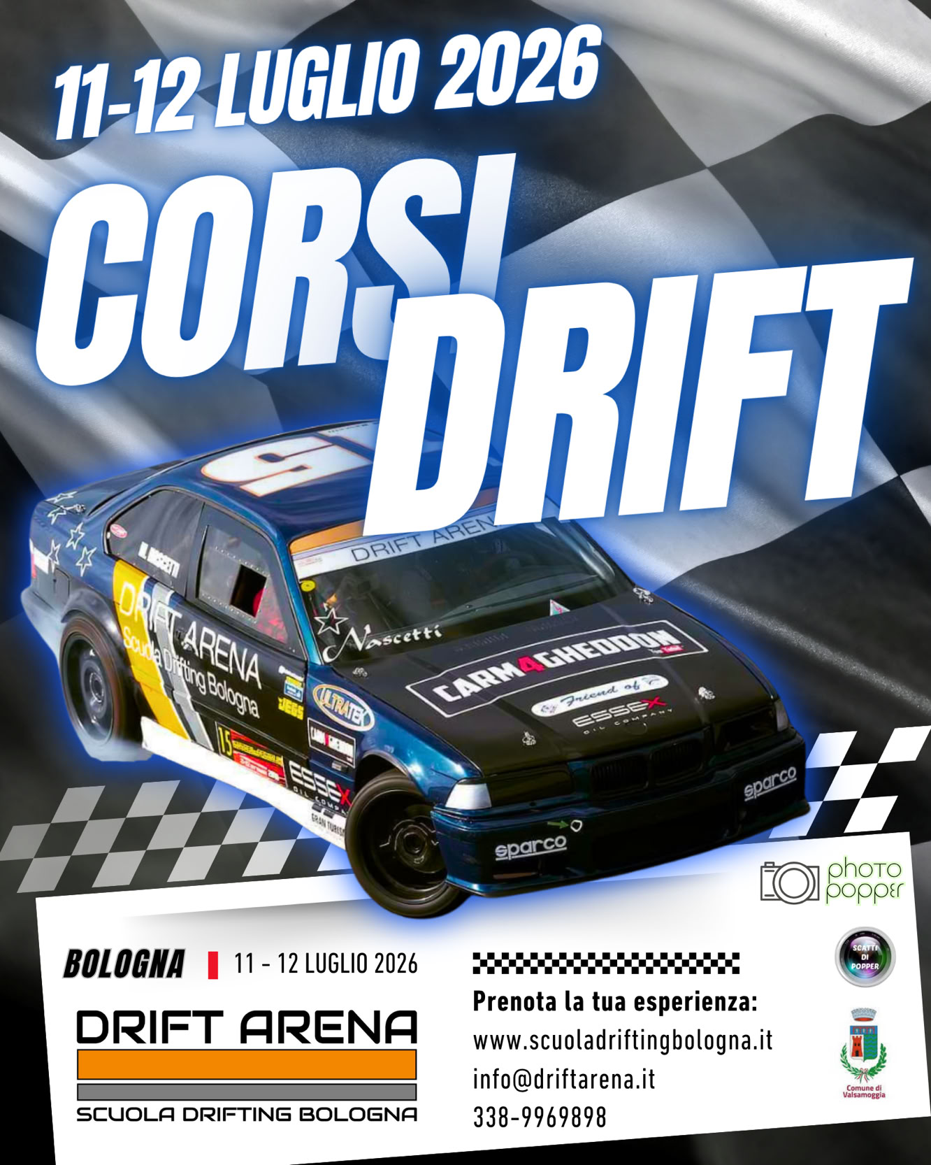 Scuola di drift a Bologna. Corsi di Aprile 2026